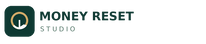 Money Reset Studio dark green logo and gold accent